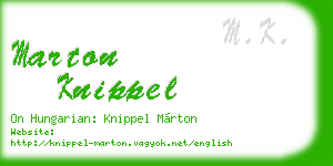 marton knippel business card